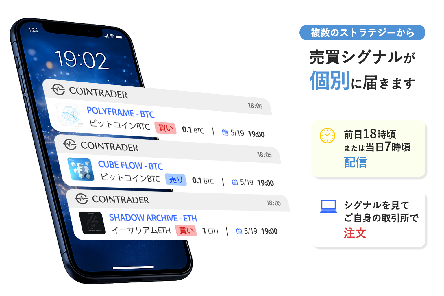 実際に届く売買シグナル